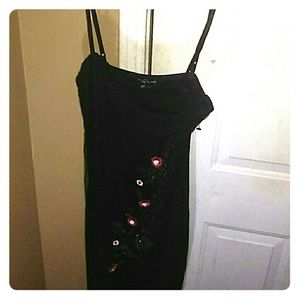 my michelle floor length black black gown